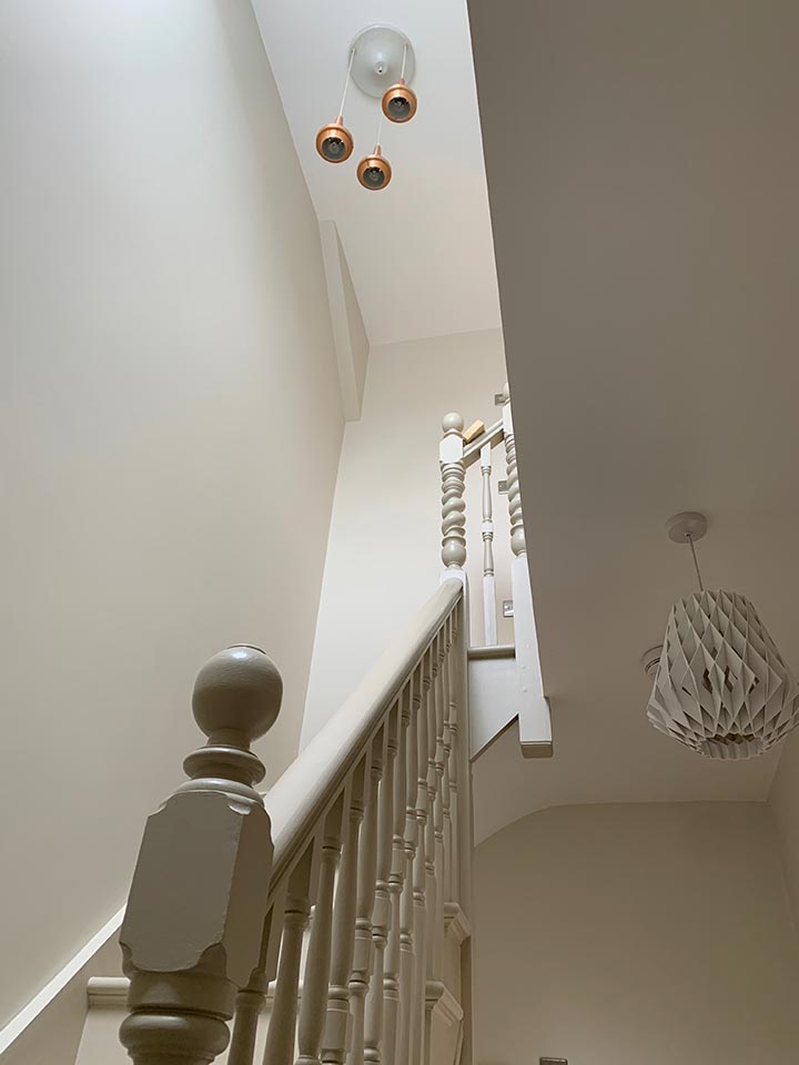 Beautiful staircase with imaginative lighting