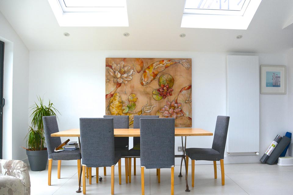 Generous and stylish dining area